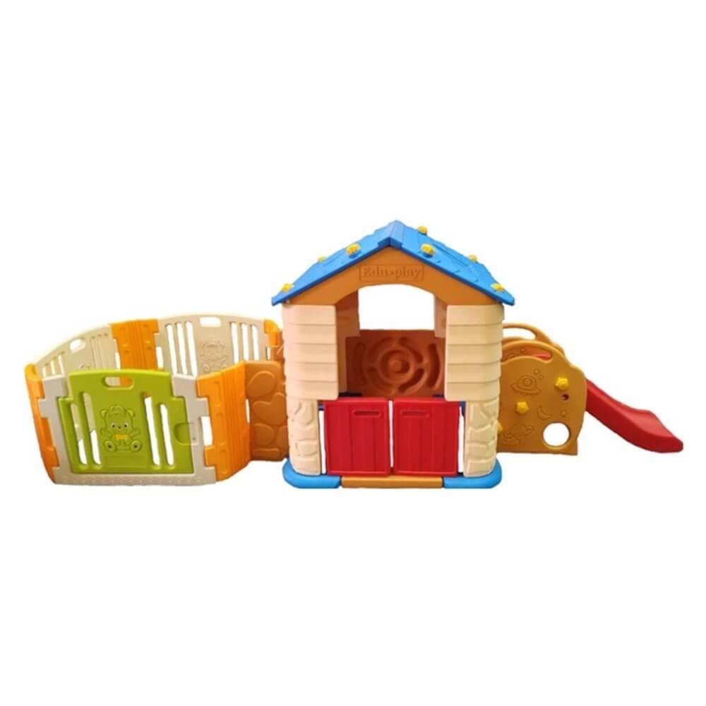 บ้านเด็กเล่นพร้อมสไลเดอร์ต่อคอกกั้นเด็ก รุ่น Play House Slide + Baby Room Eduplay_0